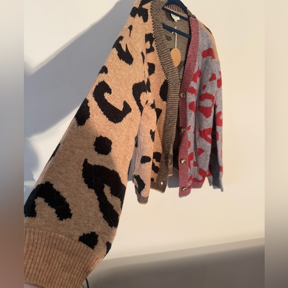 Bibi- Leopard Print Colorblock Cardigan - Picture 5 of 11